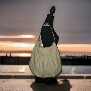 Vintage GAP Y2K Shoulder Hobo Half Dome Bag 22"x18" Pleated